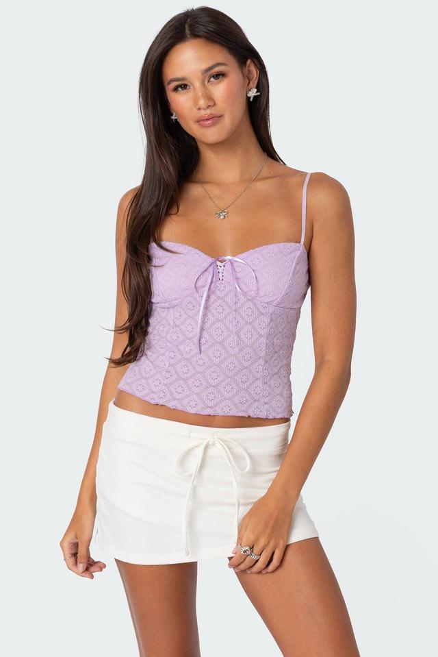 Textured Lacey Tank Top Product Image