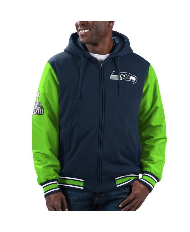 Mens G-iii Sports by Carl Banks College Navy Seattle Seahawks Player Option Full-Zip Hoodie Jacket - Navy Product Image