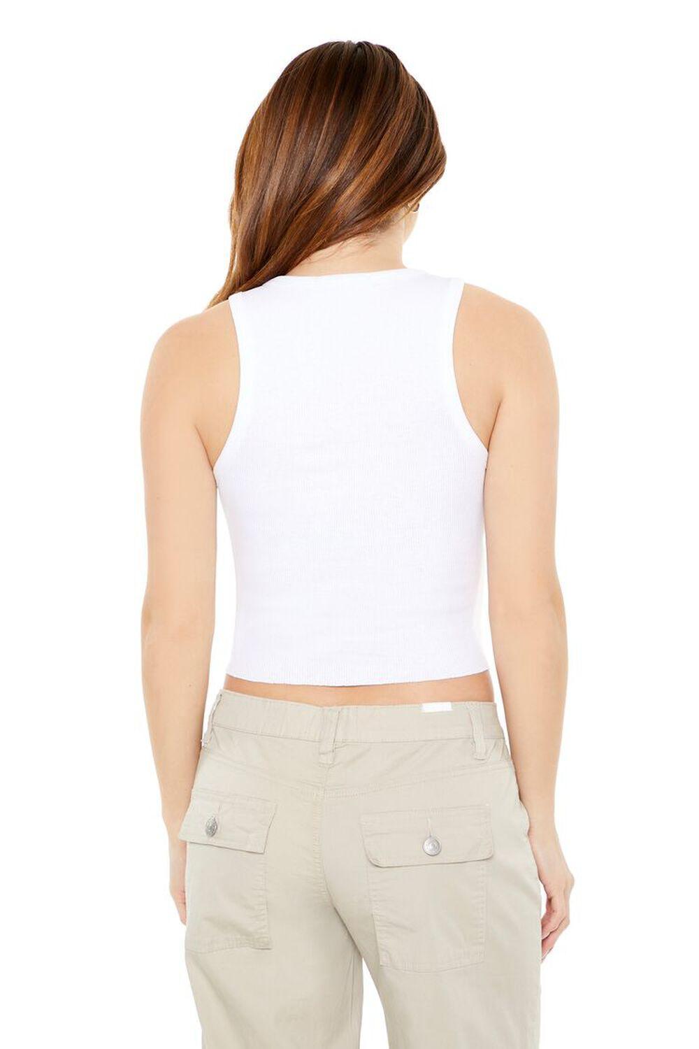 Rib-Knit Cropped Lemon Tank Top | Forever 21 Product Image