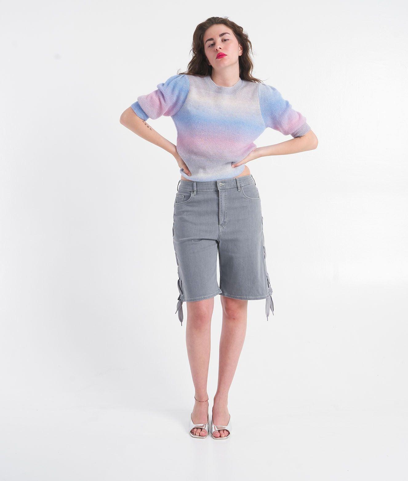 Mid-rise Bermuda ‘Neo’ in denim Female Product Image