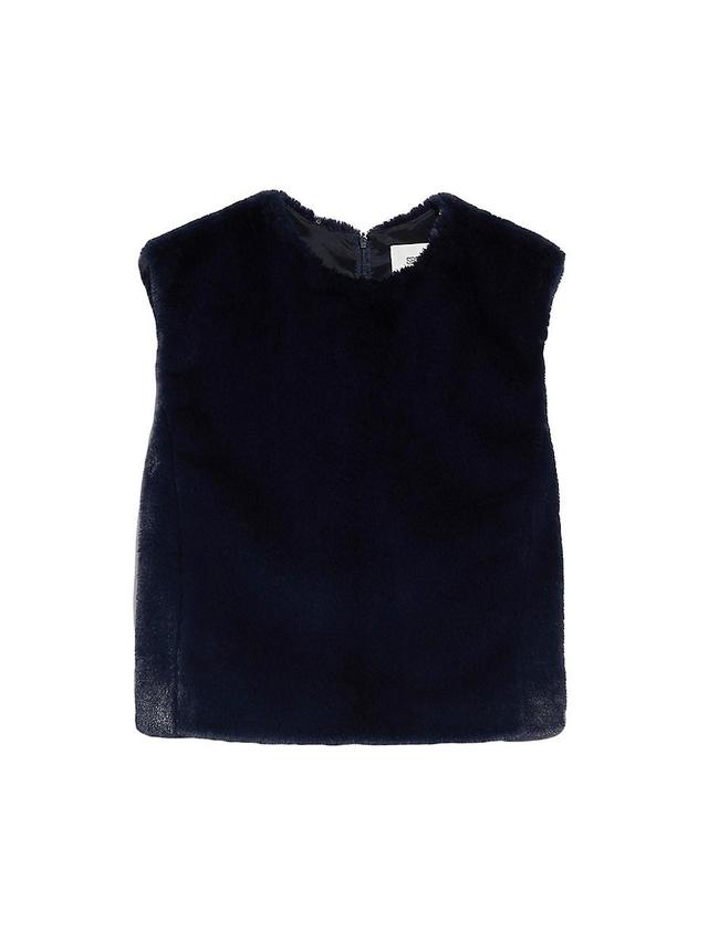 Womens Sleeveless Faux Fur Top Product Image