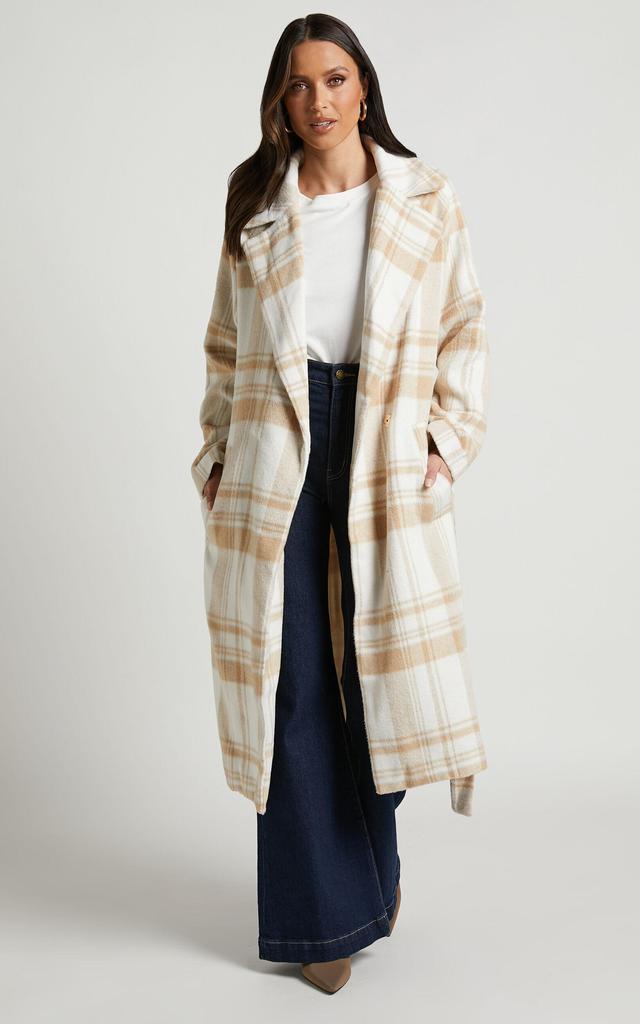 Phagie Coat - Wrap Coat in Cream Product Image