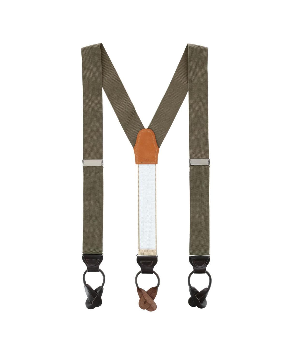 Trafalgar Mens Hudson Solid Button End Suspenders Product Image