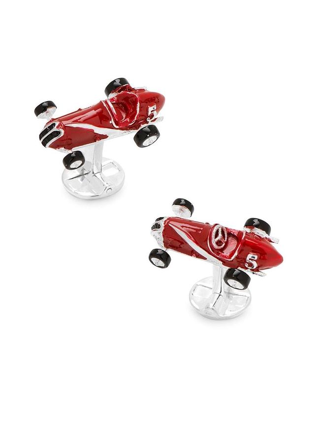 Mens 3D Vintage Race Car Cufflinks Product Image