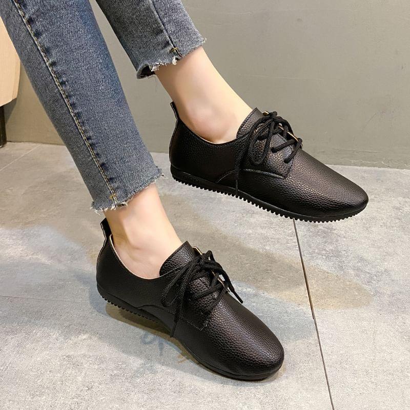 Faux Leather Lace-Up Shoes product image