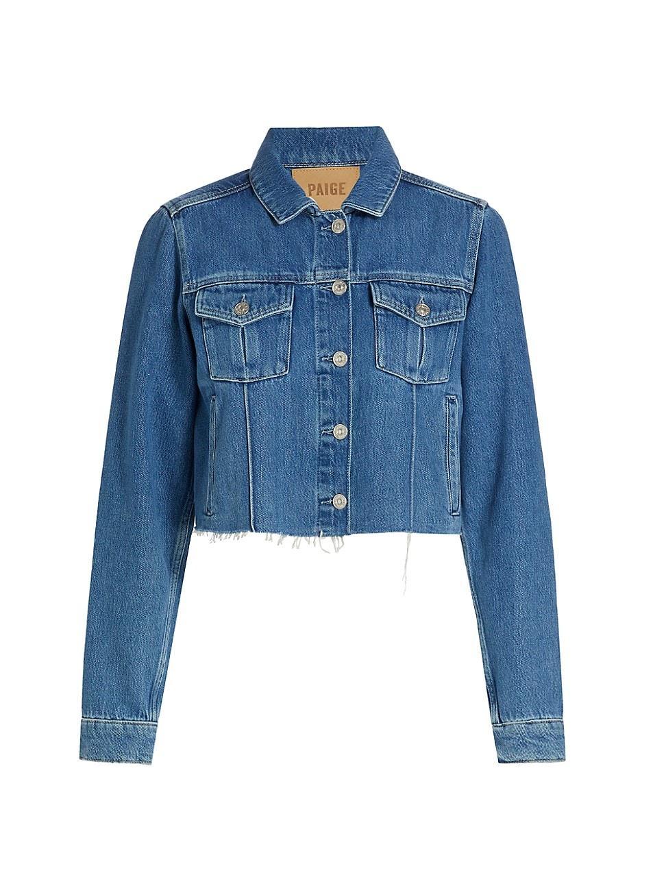 Womens Rowan Cutoff Denim Trucker Jacket Product Image