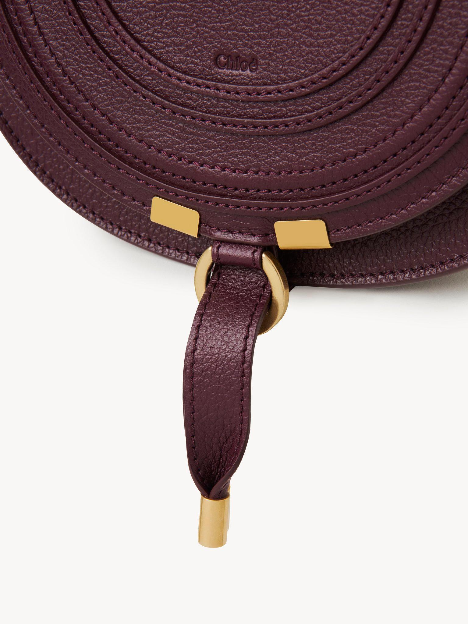 Small Marcie saddle bag in grained leather Product Image