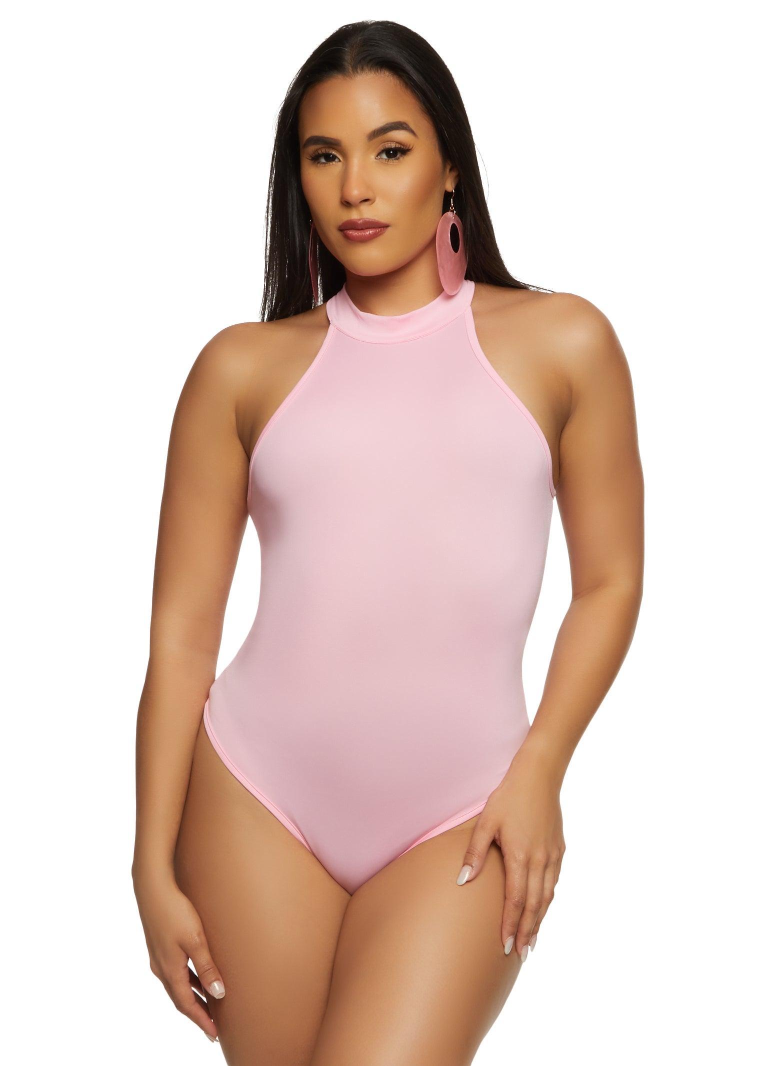 Womens Daisy High Neck Racerback Bodysuit Product Image