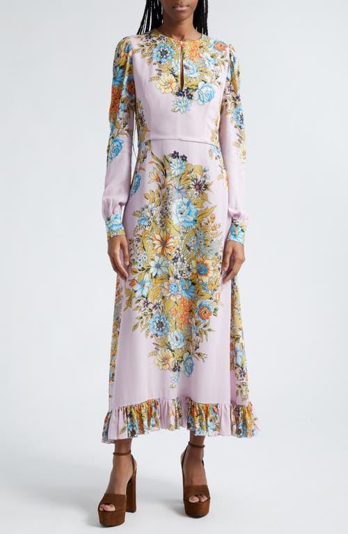 Etro Floral Print Long Sleeve Midi Dress Product Image