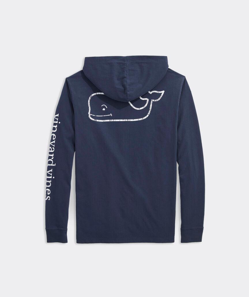 Vintage Whale Long-Sleeve Hoodie Tee Product Image