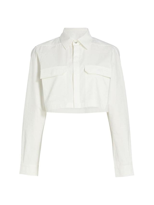 Womens Cotton Cropped Shirt Product Image