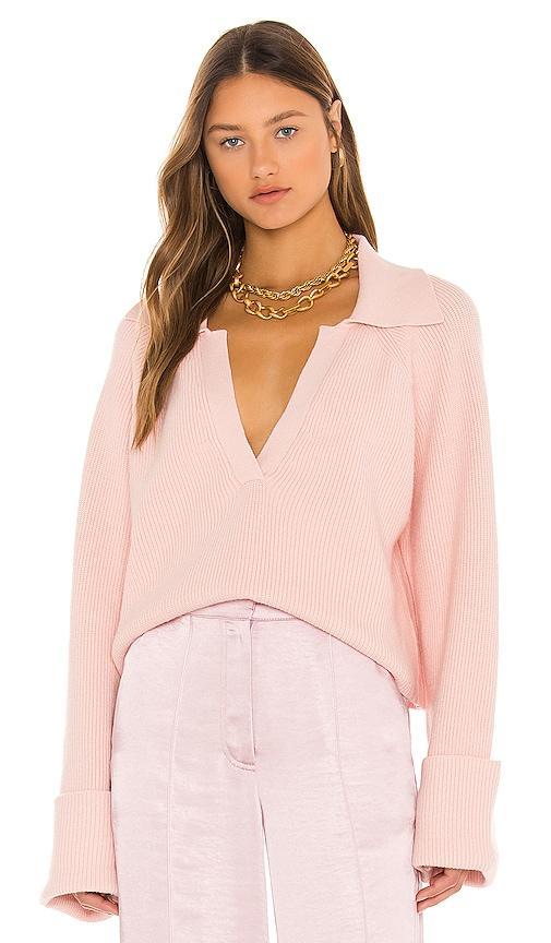 L'Academie Harvey Pullover in Pink. Size M, XS. Product Image