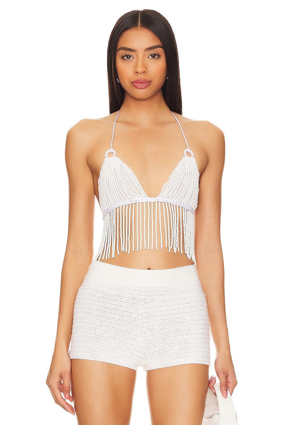 X Revolve Beaded Crop Top My Beachy Side Product Image