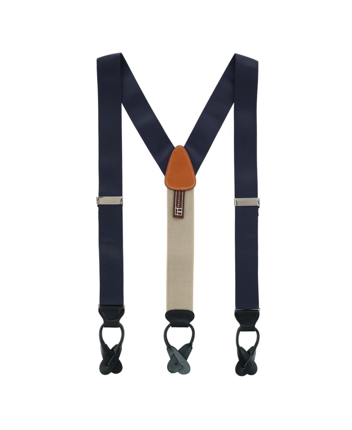 Trafalgar Mens Hudson Solid Button End Suspenders Product Image