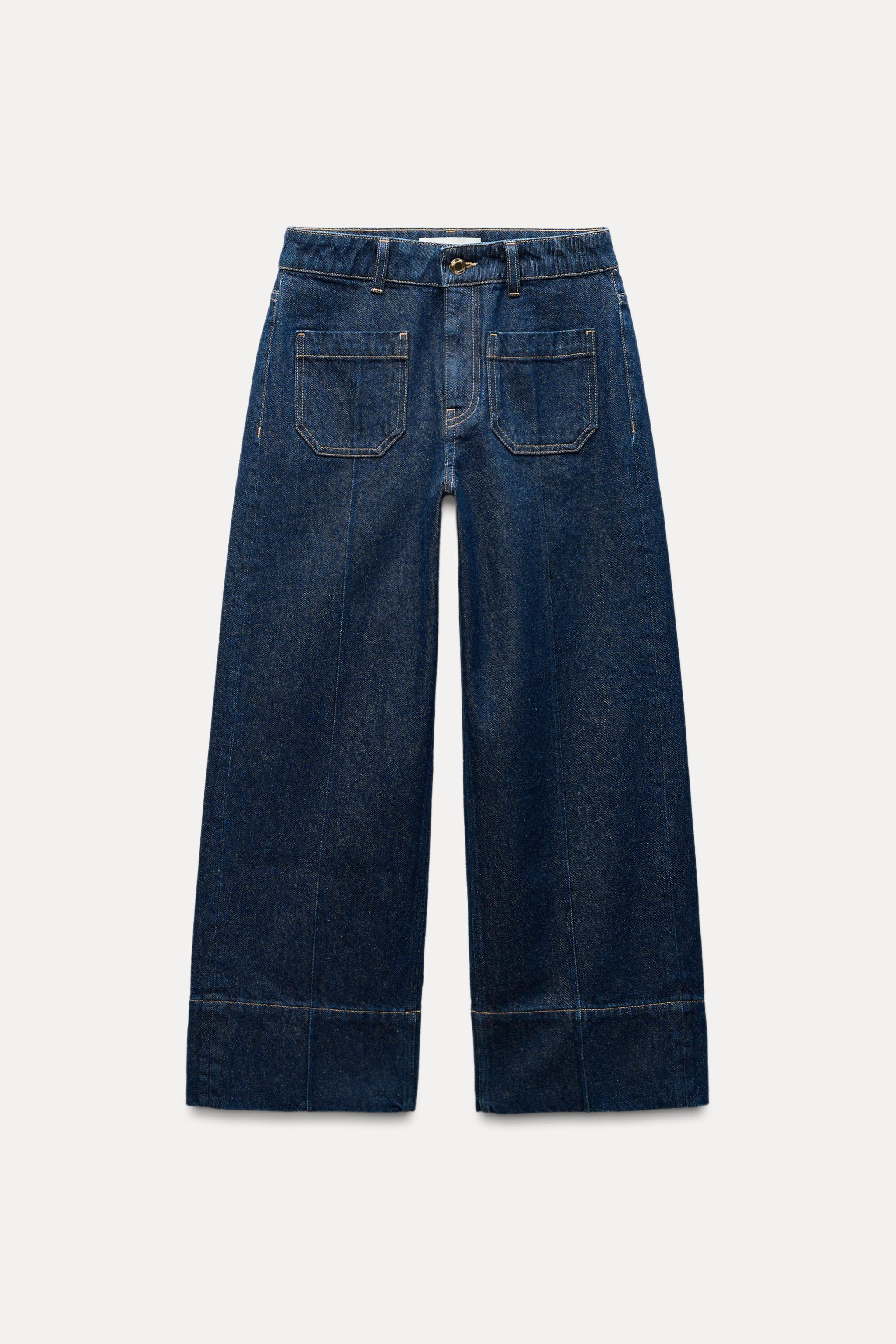 HIGH-WAISTED Z1975 CROPPED WIDE LEG JEANS Product Image