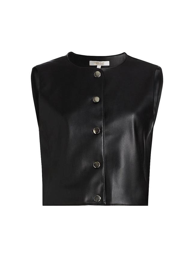 Womens Davin Faux Leather Vest Product Image