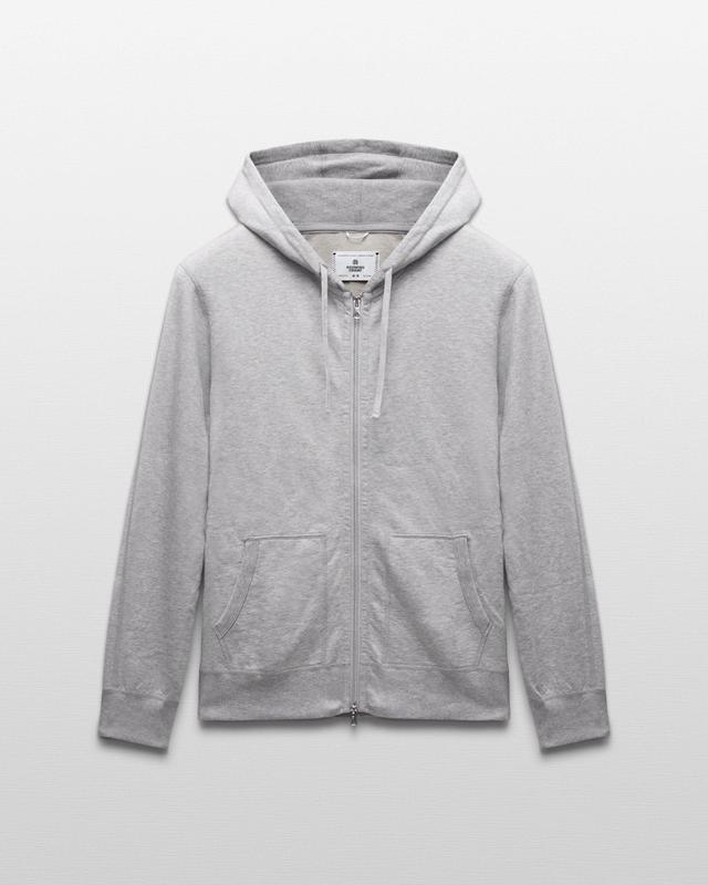 Lightweight Terry Slim Zip Hoodie Male Product Image