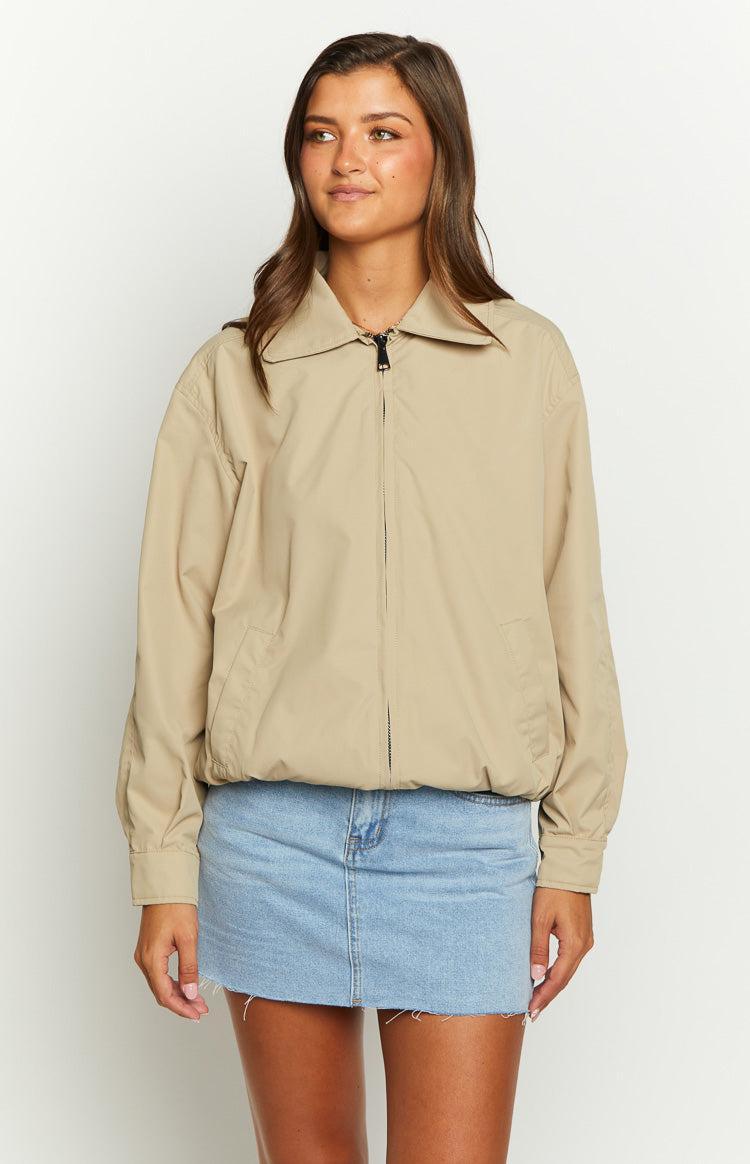 Gabbi Fawn Windbreaker Bomber Jacket Product Image