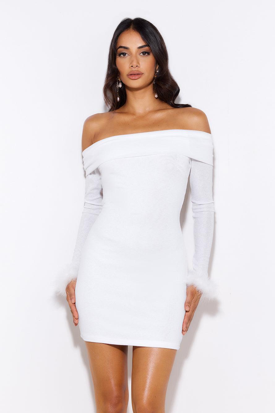 Need Main Style Mini Dress White Product Image