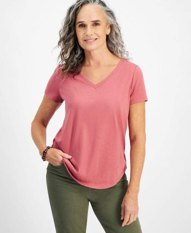 Style & Co Womens Perfect V-Neck T-Shirt, Created for Macys Product Image