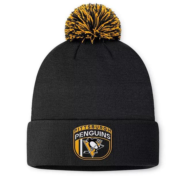 Mens Fanatics Pittsburgh Penguins 2024 NHL Draft Cuffed Knit Hat with Pom Product Image