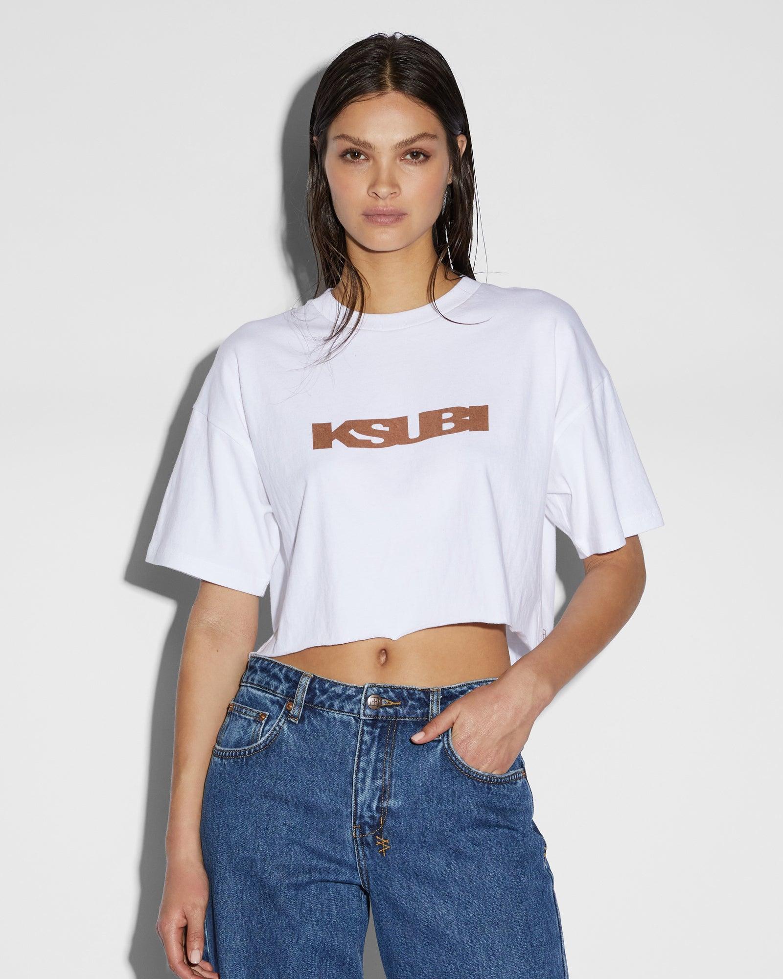 SOTT TAN OH G CROP SS TEE WHITE Female Product Image