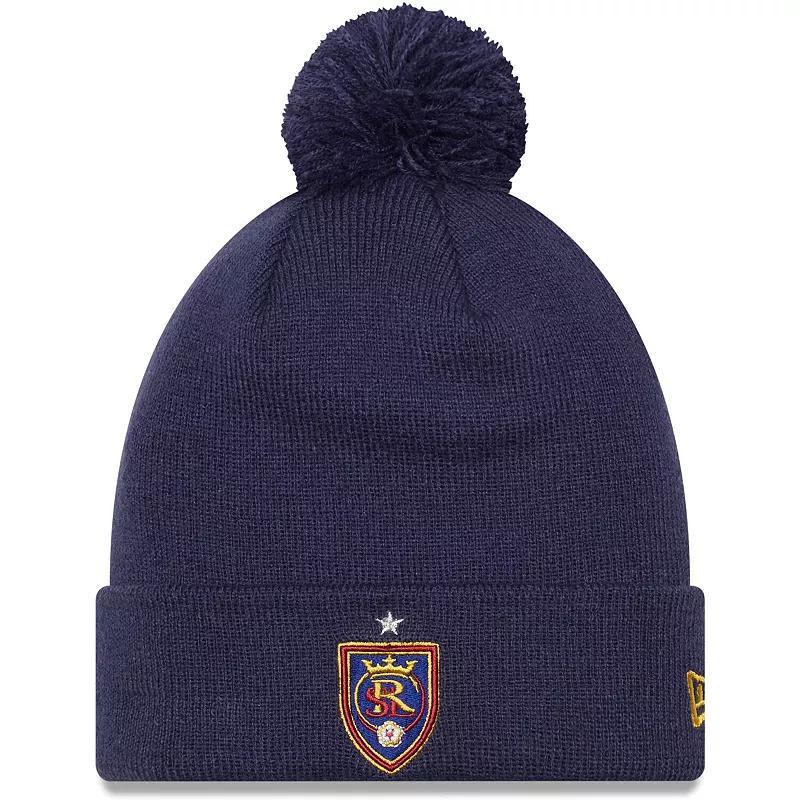 Mens New Era Real Salt Lake Jersey Hook Cuffed Knit Hat with Pom Product Image