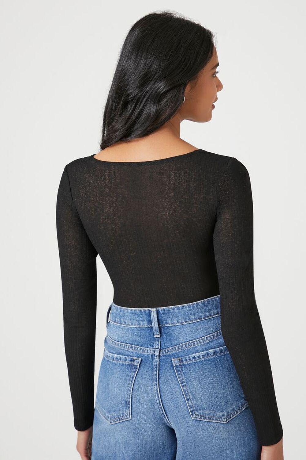 Twisted Long-Sleeve Bodysuit | Forever 21 Product Image