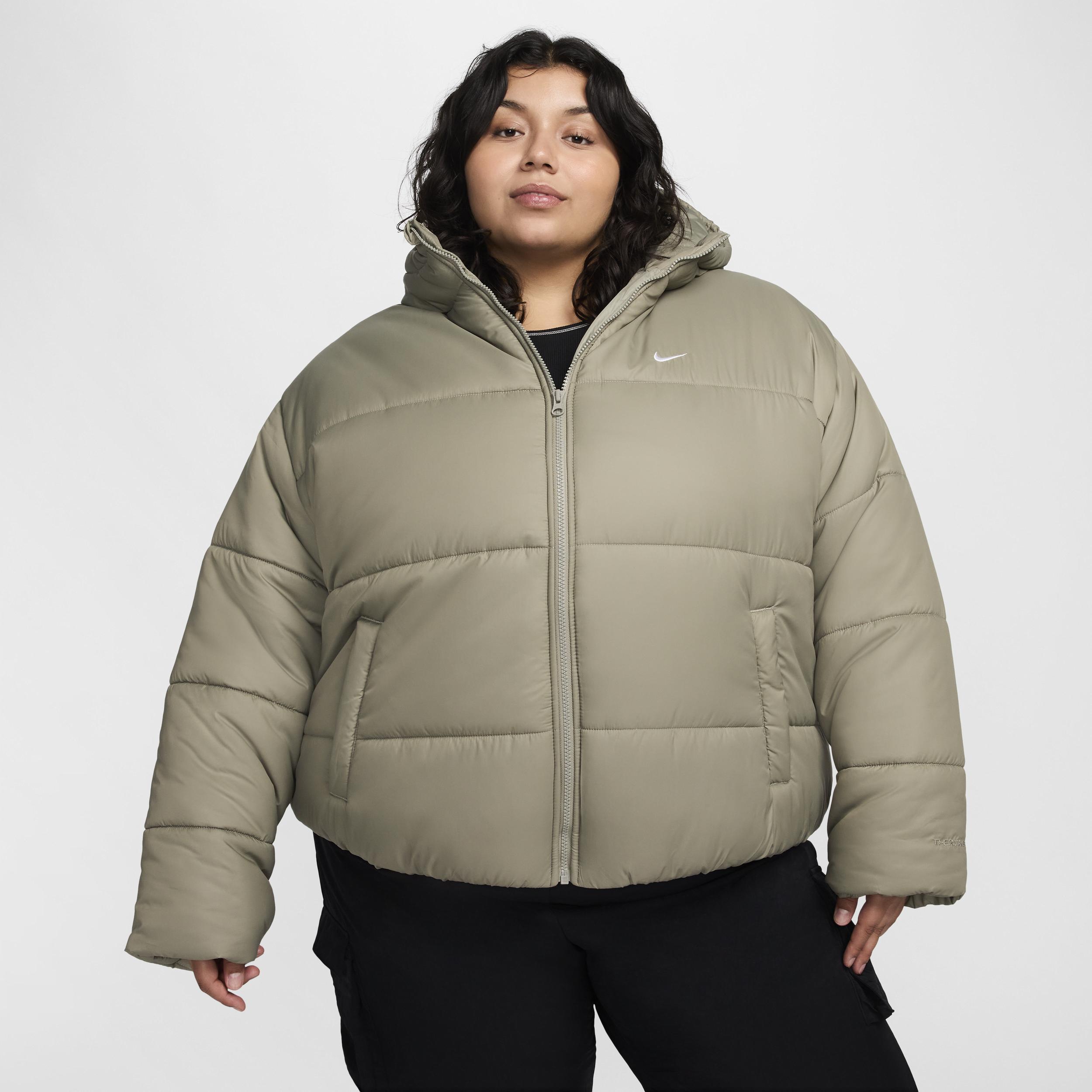 Women's Nike Sportswear Classic Puffer Therma-FIT Loose Hooded Jacket (Plus Size) Product Image