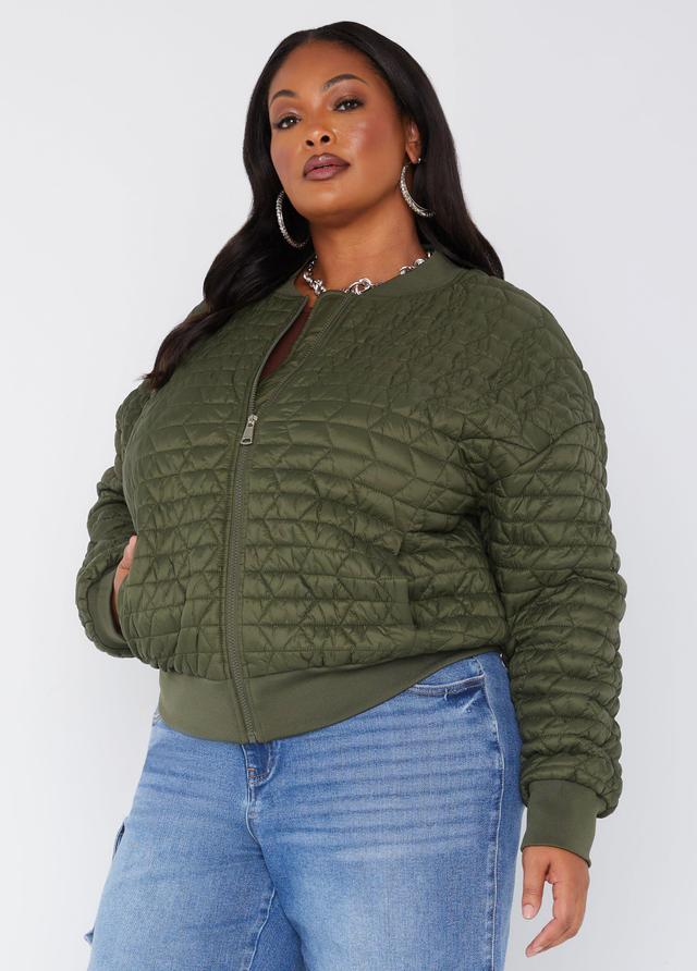 Quilted Bomber Jacket Product Image