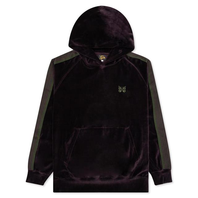 Velour Track Hoodie - Eggplant Male Product Image