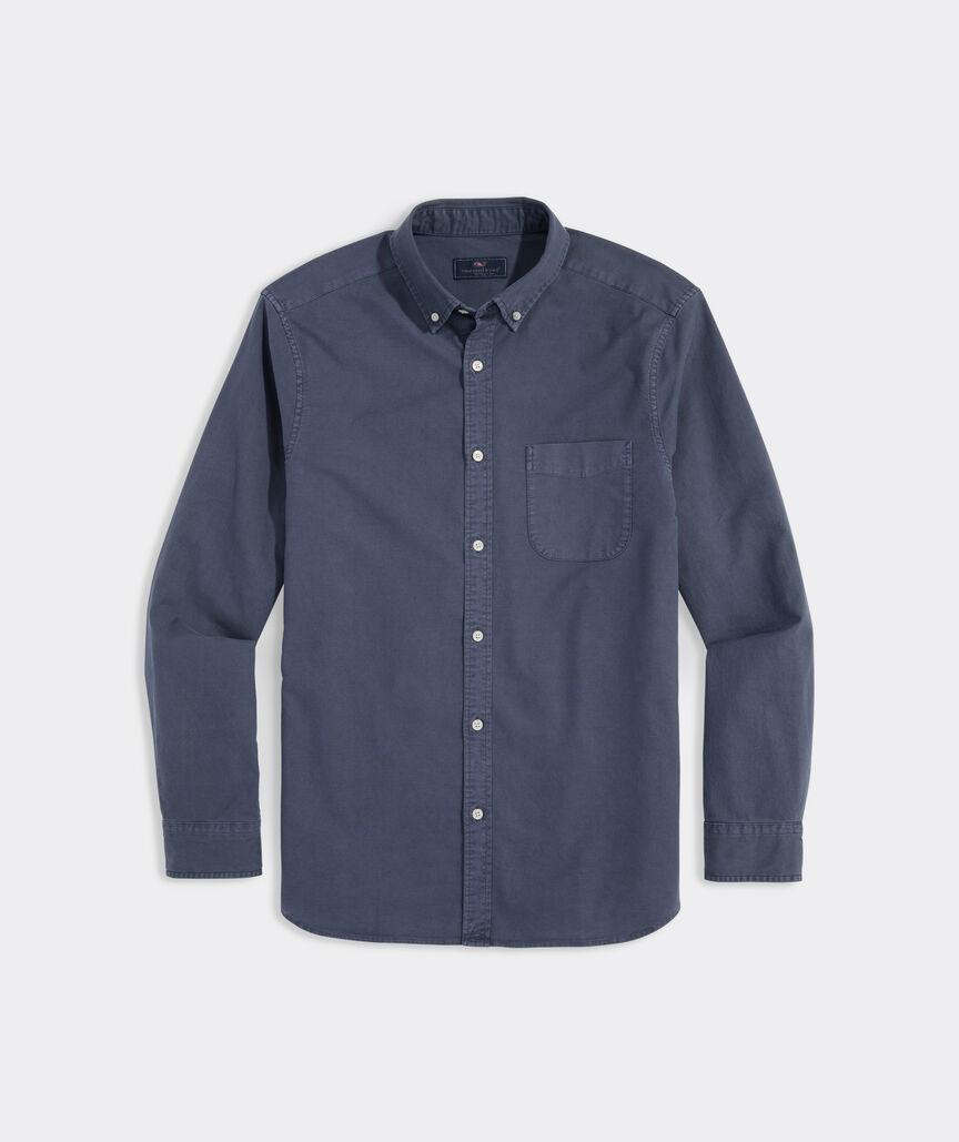 Garment-Dyed Oxford Solid Shirt Product Image