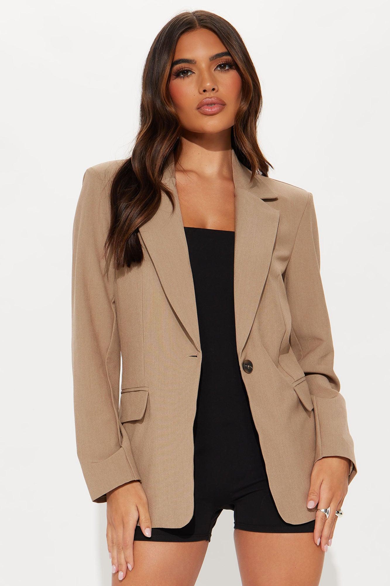 Still Over It Blazer - Taupe Product Image