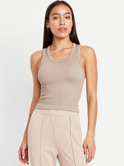 Fitted Seamless Ribbed Tank Top Product Image