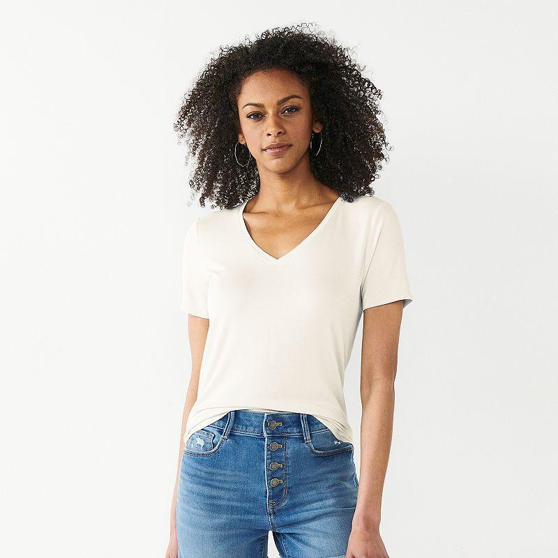 Womens Nine West Essential V-Neck Tee Product Image