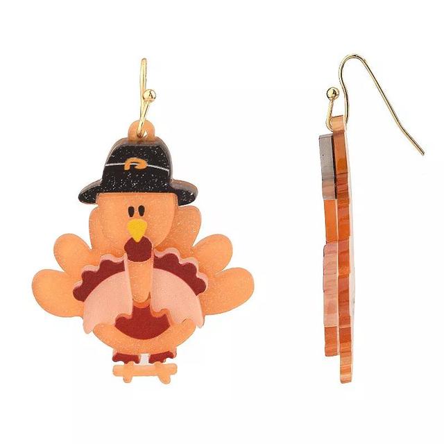 Celebrate Together Harvest Acrylic Turkey Drop Earrings, Womens, None Product Image