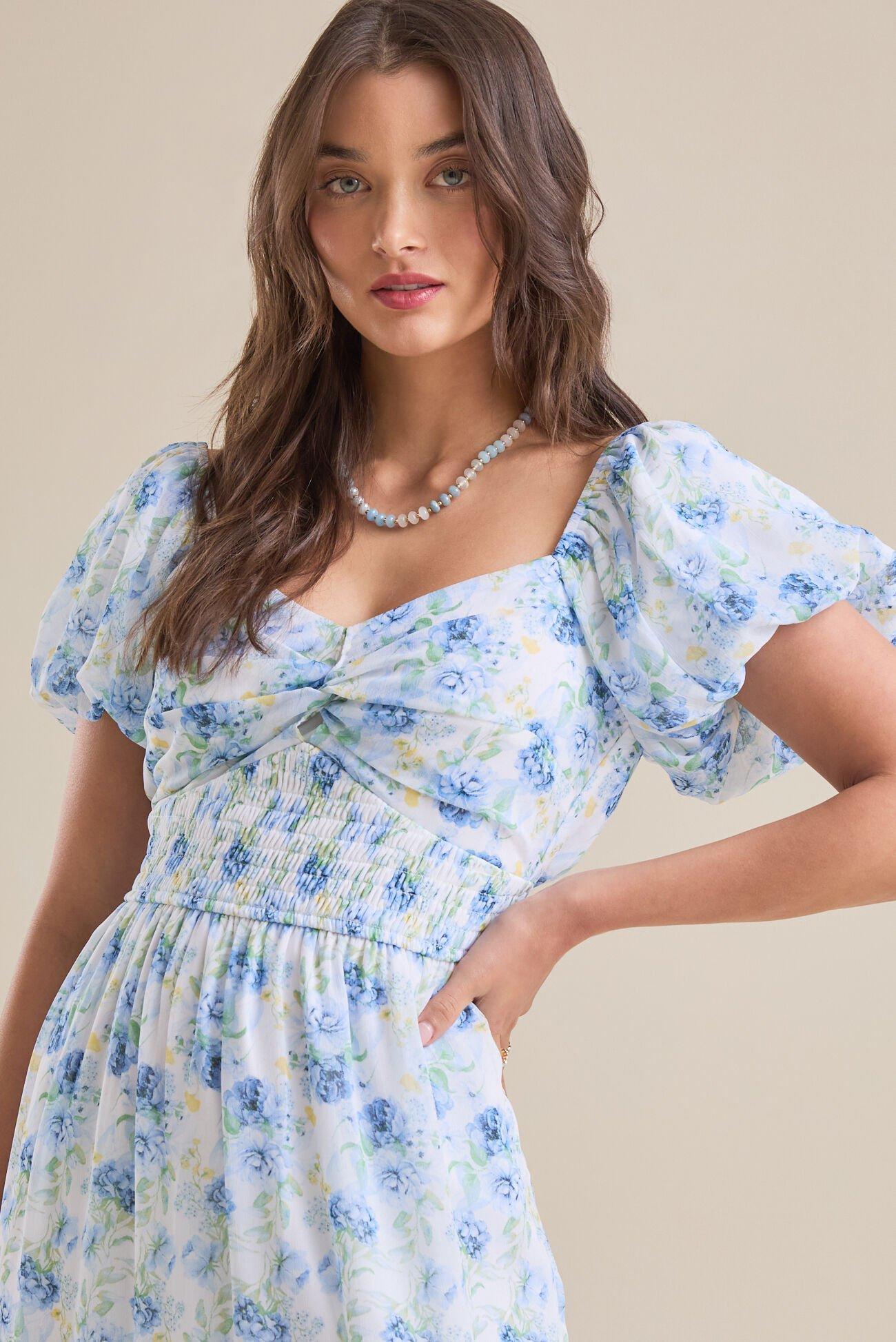 Florence Floral Midi Dress Product Image