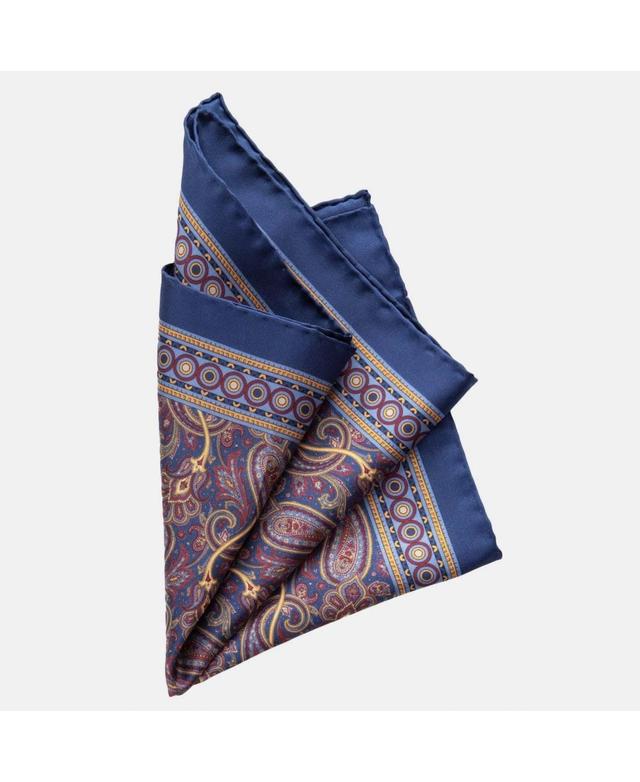 Elizabetta Mens Garibaldi - Large Silk Pocket Square for Men Product Image