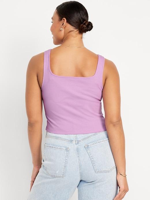 Ultra-Crop Rib-Knit Tank Top Product Image