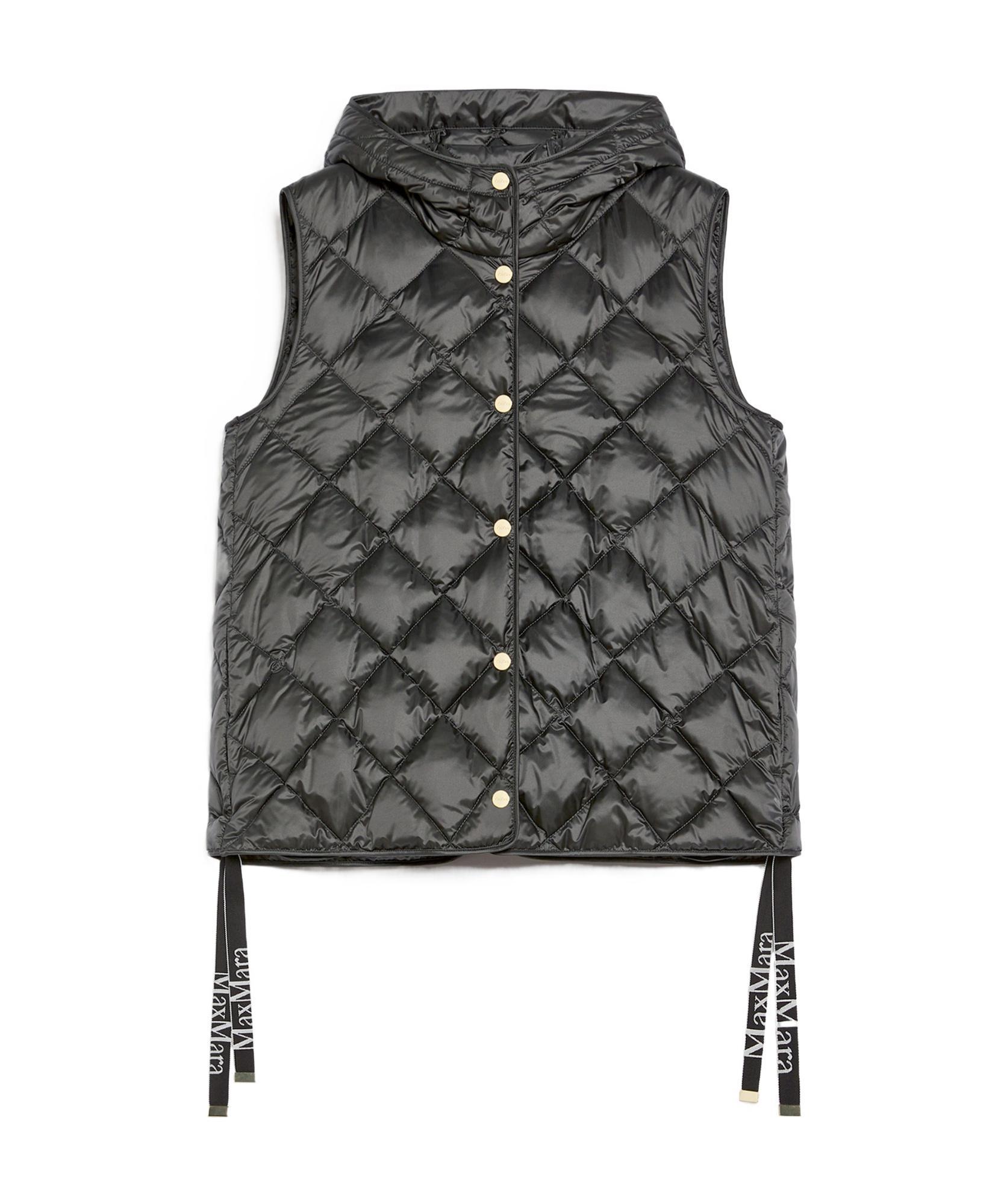 MAX MARA Tregic Waterproof Quilted Down Vest In 078 Dark Grey Product Image