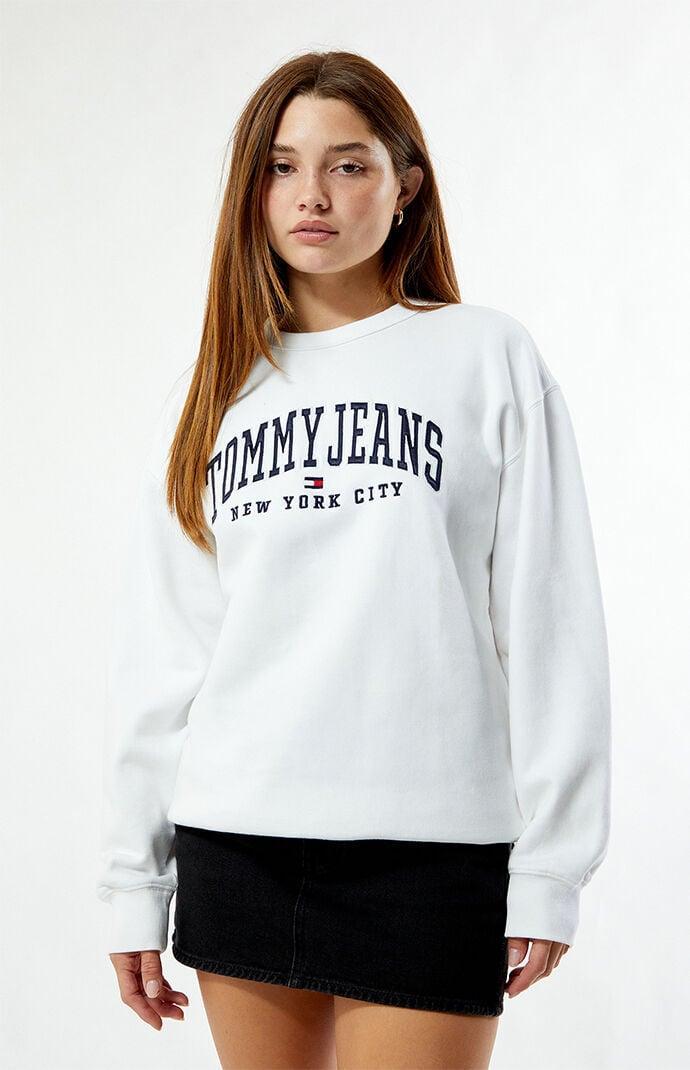 Tommy Jeans Womens Varsity Crew Neck Relaxed Sweatshirt Product Image