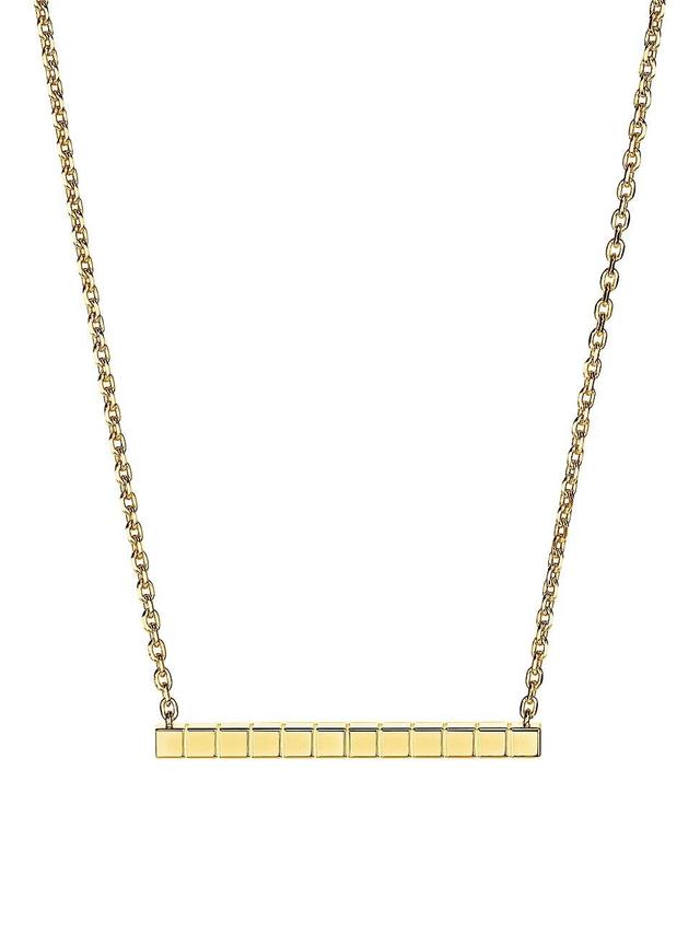 Womens 18K Yellow Gold Ice Cube Pendent Necklace Product Image