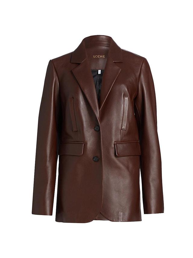 Tailored Leather Blazer Product Image