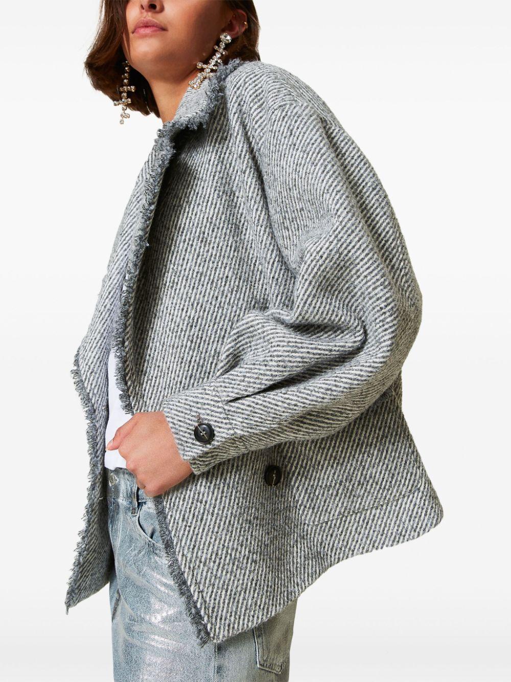 two-tone double-breasted jacket Product Image