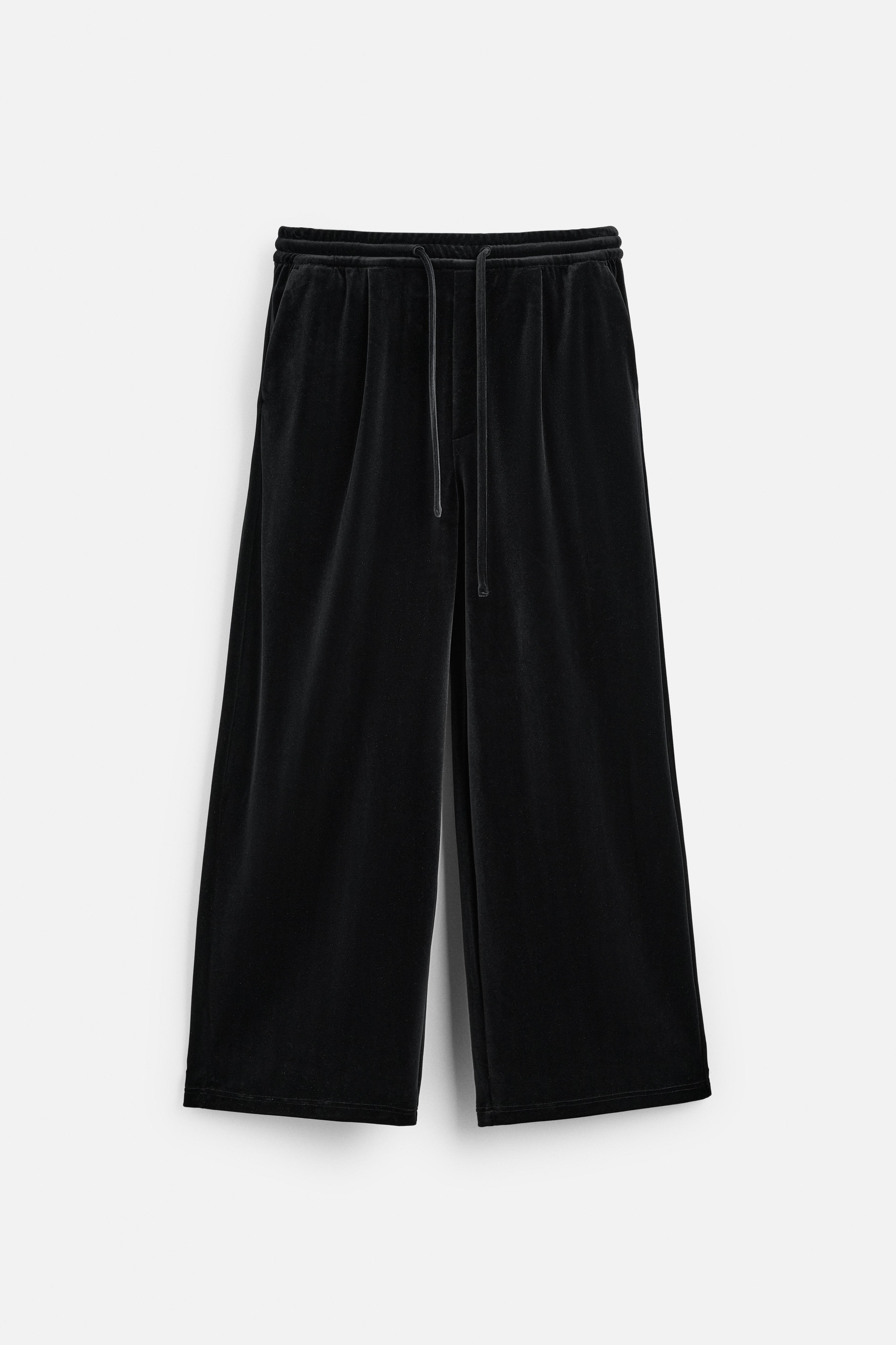 VELVET JOGGER WAIST PANTS Product Image