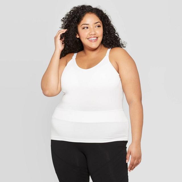 Womens Plus Nursing Seamless Cami - Auden Fresh White 1X Product Image