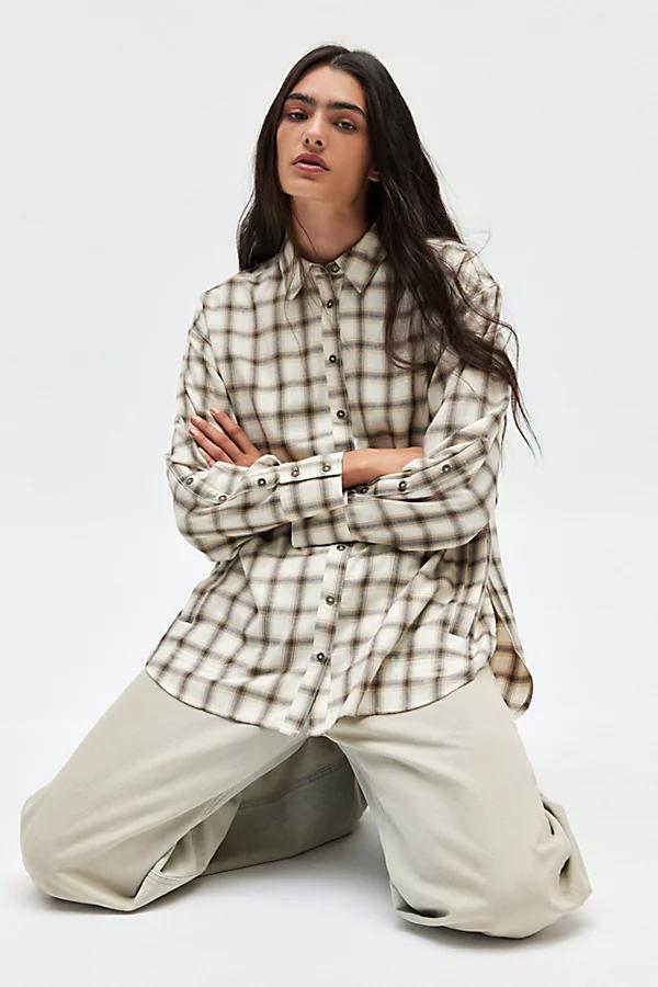 BDG Rick Boyfriend Flannel Shirt Womens at Urban Outfitters Product Image