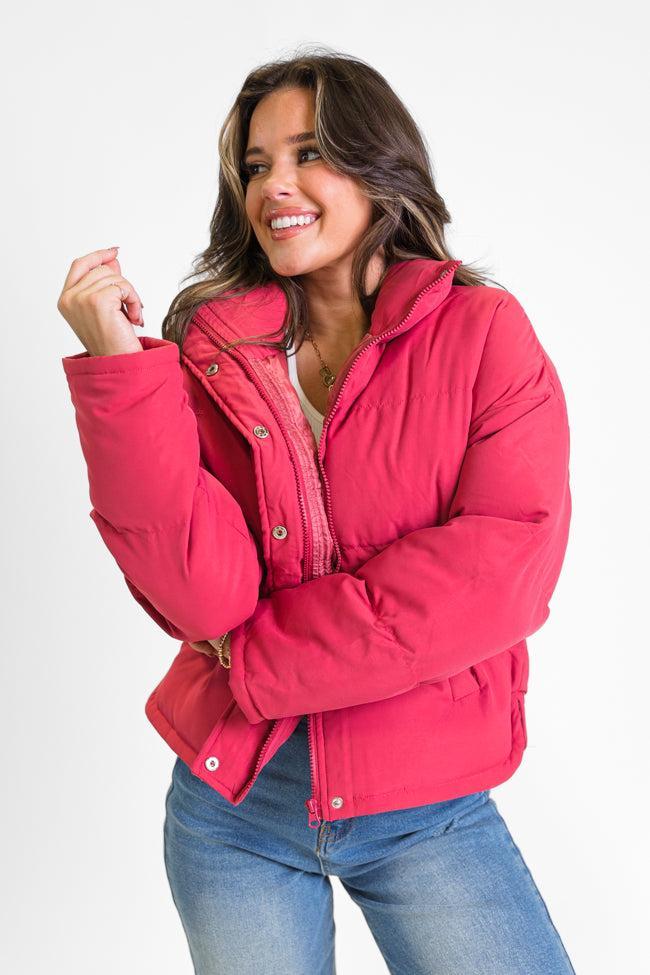 Snow Problem At All Magenta Puffer Jacket FINAL SALE Product Image