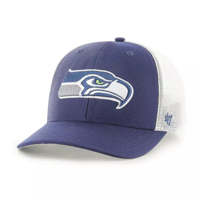 Mens 47 College /White Seattle Seahawks Trophy Trucker Flex Hat Blue Product Image