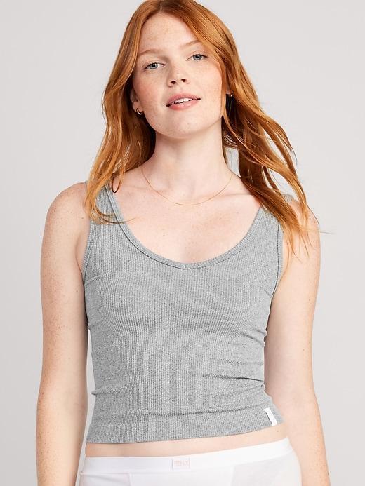 Rib-Knit Seamless Tank Top Product Image